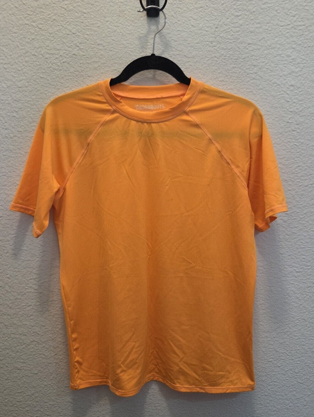 Bright Orange Short Sleeve Rashguard Swim Shirt Thereabouts Husky L 14/16